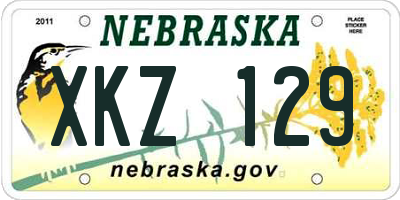 NE license plate XKZ129