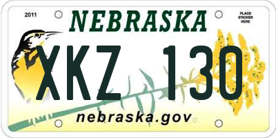NE license plate XKZ130
