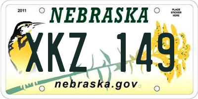 NE license plate XKZ149