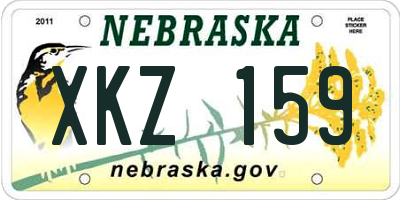 NE license plate XKZ159