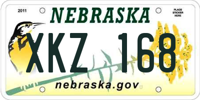 NE license plate XKZ168