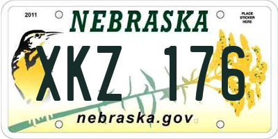 NE license plate XKZ176