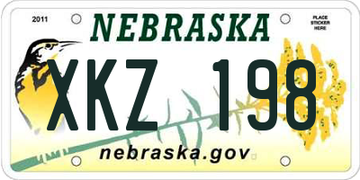 NE license plate XKZ198