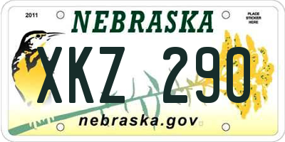 NE license plate XKZ290