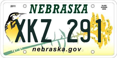 NE license plate XKZ291