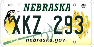NE license plate XKZ293