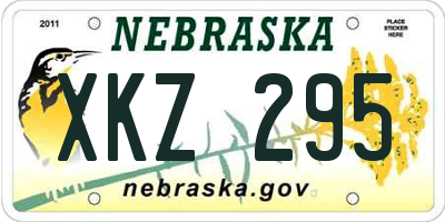 NE license plate XKZ295