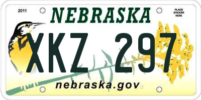 NE license plate XKZ297