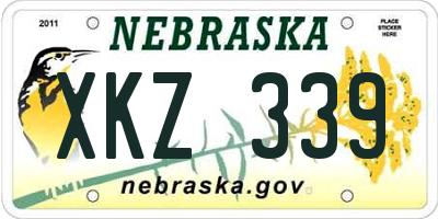 NE license plate XKZ339