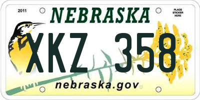NE license plate XKZ358