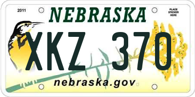 NE license plate XKZ370