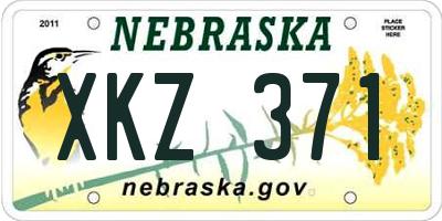 NE license plate XKZ371