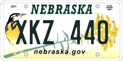 NE license plate XKZ440