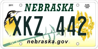 NE license plate XKZ442