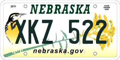NE license plate XKZ522