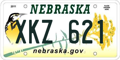 NE license plate XKZ621