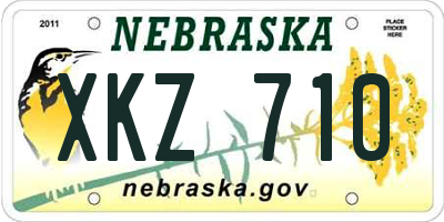 NE license plate XKZ710