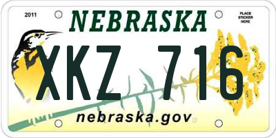NE license plate XKZ716