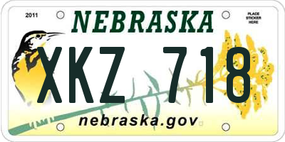 NE license plate XKZ718