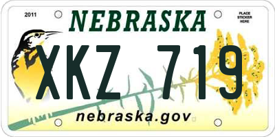 NE license plate XKZ719