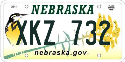 NE license plate XKZ732