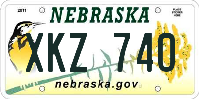 NE license plate XKZ740