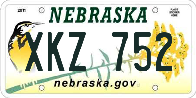 NE license plate XKZ752