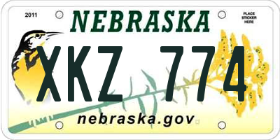 NE license plate XKZ774