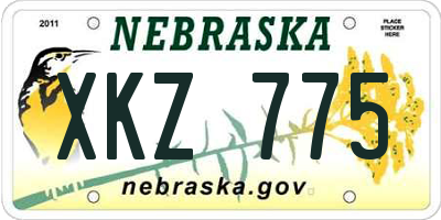 NE license plate XKZ775