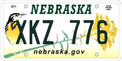 NE license plate XKZ776