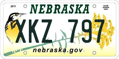 NE license plate XKZ797
