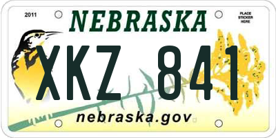 NE license plate XKZ841