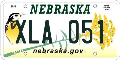 NE license plate XLA051