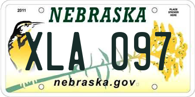 NE license plate XLA097