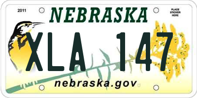 NE license plate XLA147