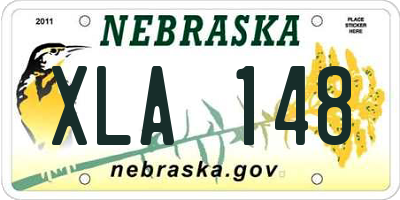 NE license plate XLA148