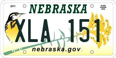 NE license plate XLA151