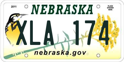 NE license plate XLA174
