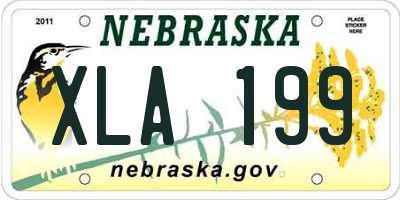 NE license plate XLA199