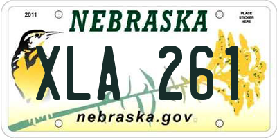 NE license plate XLA261