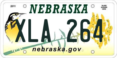 NE license plate XLA264