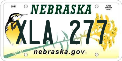 NE license plate XLA277