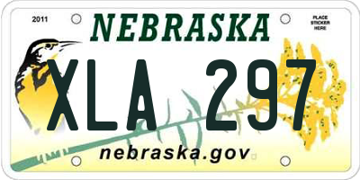 NE license plate XLA297