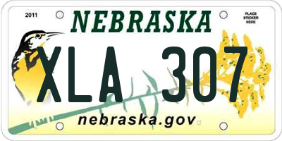 NE license plate XLA307