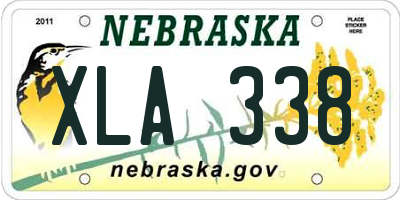 NE license plate XLA338