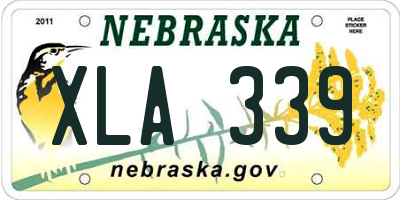 NE license plate XLA339