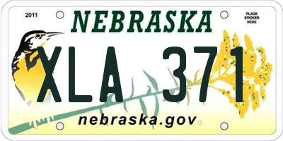 NE license plate XLA371