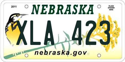 NE license plate XLA423