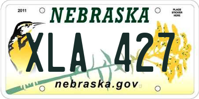 NE license plate XLA427