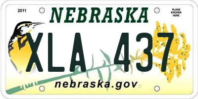 NE license plate XLA437